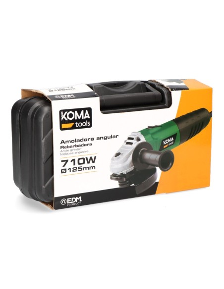 KOMA TOOLS AMOLADORA ANGULAR ELECTRICA CON MALETIN, Ø125 mm, 710 W