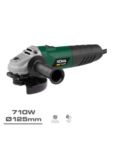 KOMA TOOLS AMOLADORA ANGULAR ELECTRICA CON MALETIN, Ø125 mm, 710 W