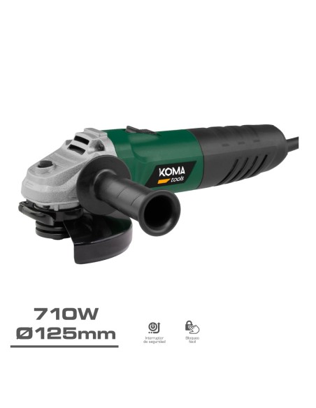 KOMA TOOLS AMOLADORA ANGULAR ELECTRICA CON MALETIN, Ø125 mm, 710 W