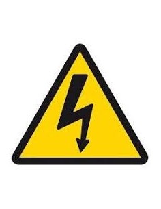 CARTEL SEÑALIZACION ADH 090X090MM VINILO RIESGO ELEC.