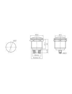 PULSADOR METALICO 2A 250V CROMO