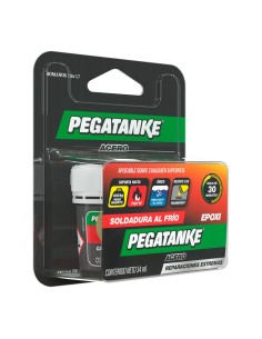 PEGATANKE PEGAMENTO EPÓXICO BI-COMPONENTE ACERO, 32 ml