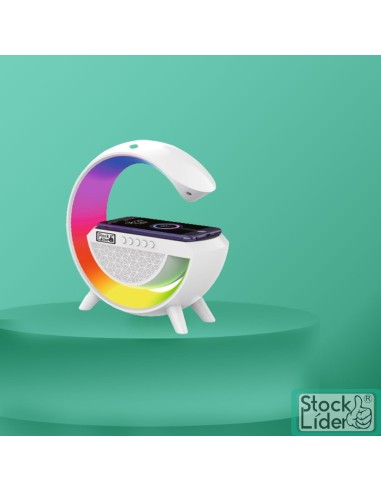 Lámpara RGB con altavoz bluetooth y carga inalámbrica