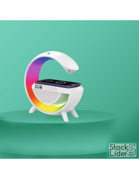 Lámpara RGB con altavoz bluetooth y carga inalámbrica