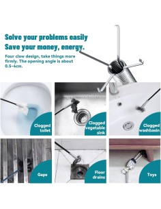 Desatascador de tuberías con garras