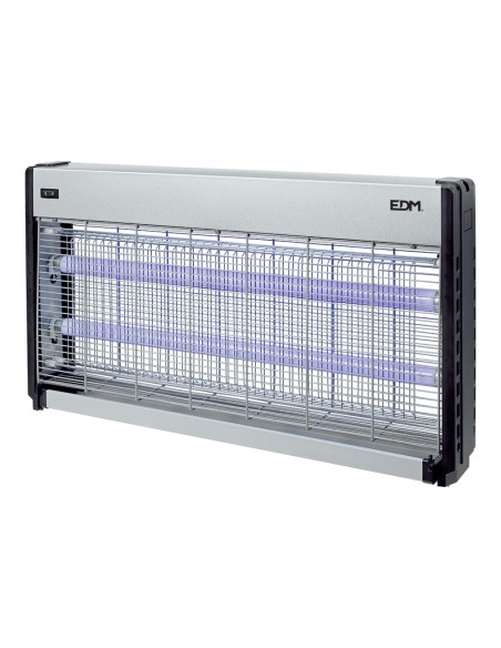 Mata insectos profesional eléctrico, cromo/negro, 2 x 20w 150 m 63,5 x 9 x 36 cm