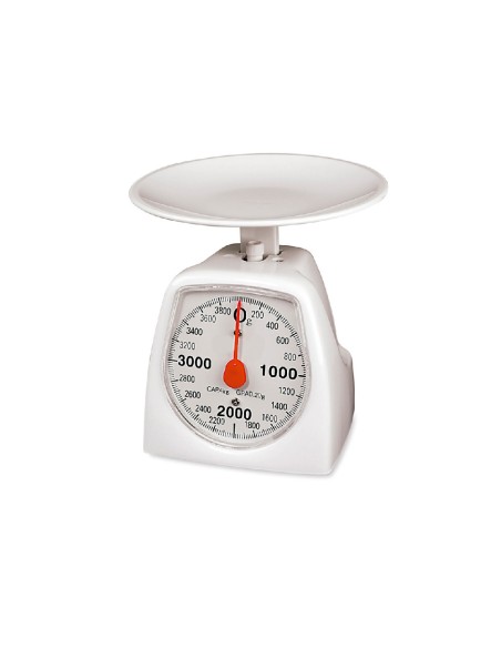 Báscula analógica de cocina, máx. 4 kg, ø16,5 x 17 cm