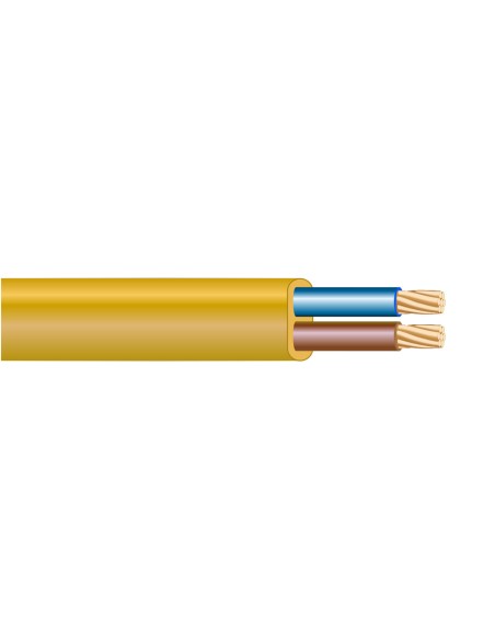 Manguera plana h03vvh2-f 2 x 0,75 mm dorada euro/m