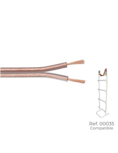 Paralelo transparente 2x0,75mm "audio" euro/m (bobina pequeña ø180x60mm)