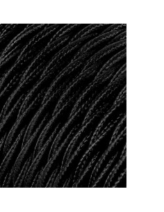 Carrete cable textil trenzado h03vv-f 2 x 0,75 mm negro, 25 m