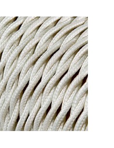 Carrete cable textil trenzado h03vv-f 2 x 0,75 mm algodón, 25 m