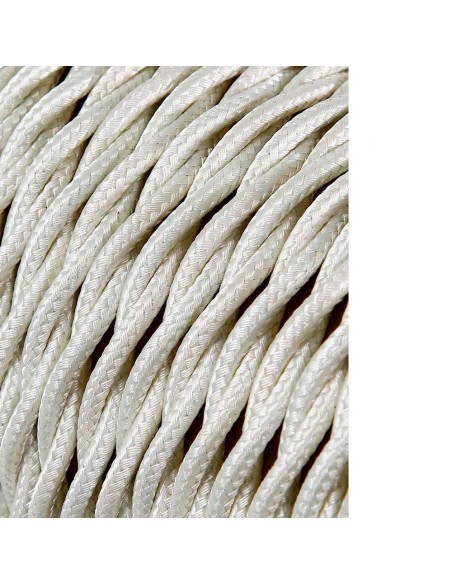 Carrete cable textil trenzado h03vv-f 2 x 0,75 mm algodón, 25 m