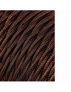 Carrete cable textil trenzado h03vv-f 2 x 0,75 mm marrón, 25 m