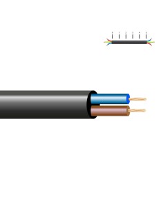 Manguera tubular vv-k06/1kv 2 x 2,50 mm, negra euro/m