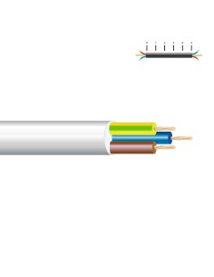Manguera tubular vv-k06/1kv 3 g 2,50 mm, blanca euro/m