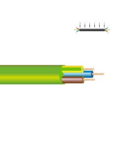 Manguera h05z1z1-f 3 g 1,00 mm, 100 m verde euro/m