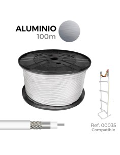 Cable coaxial apantallado rg6 aluminio euro/m