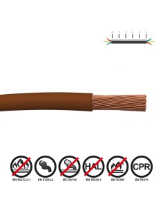Cablecillo h07z1-k 1,50 mm marrón euro/m