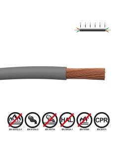 Cablecillo h07z1-k 1,50 mm gris euro/m