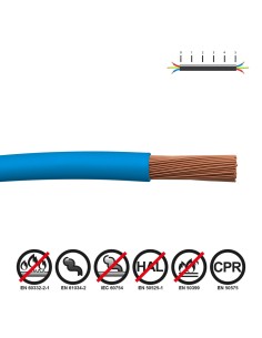 Cablecillo h07z1-k 2,50 mm azul euro/m