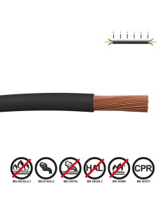 Cablecillo h07z1-k 2,50 mm negro euro/m