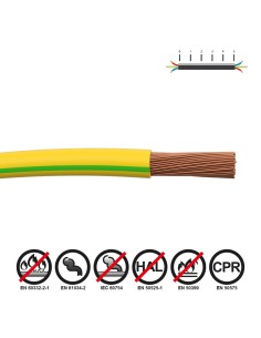 Cablecillo h07z1-k 2,50 mm bicolor euro/m