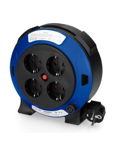 Enrollacables 05 m 3 g 1,00 mm 4 tomas bipolares con t/tl hogar con protector termico