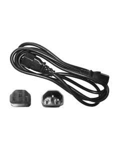 Cable ordenador iec macho c13 - hembra c14, negro, 1,80 m