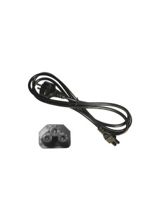 Cable de alimentador portatil shucko - iec c5, negro 2m