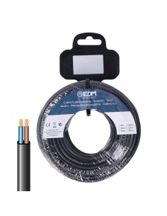 Carrete manguera plana 2 x 1,50 mm negra, 20 m