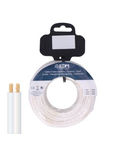 Carrete cable paralelo telefono blanco 2 vias 25 m