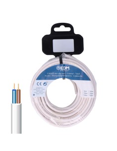 Carrete manguera tubular h05vv-f 2 x 1,50 mm blanca, 5 m