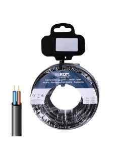 Carrete manguera tubular vv-k06/1kv 2 x 1,50 mm, negra, 15 m