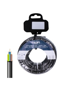 Carrete manguera tubular h05vv-f 3 g 1,00 mm negra,15 m