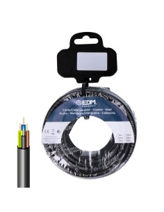 Carrete manguera tubular vv-k06/1kv 4 g 2,50 mm negra, 5 m