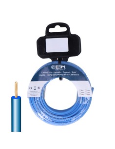 Carrete cablecillo h07z1-k 2,50 mm azul, 5 m