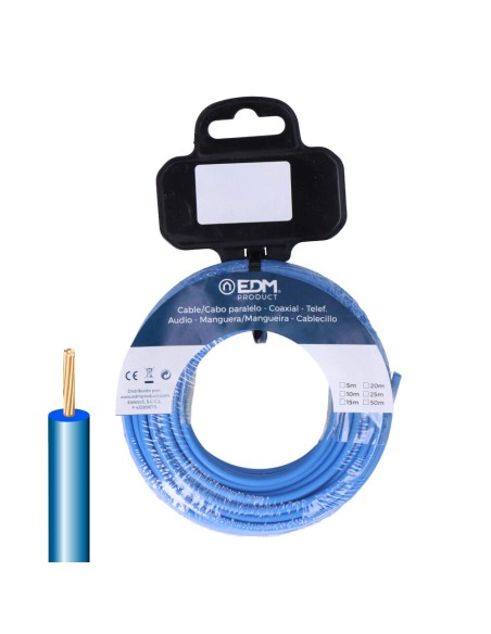 Carrete cablecillo h07z1-k 2,50 mm azul, 15 m