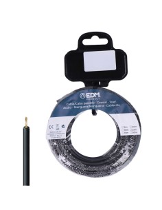 Carrete cablecillo h07z1-k 2,50 mm negro, 50 m