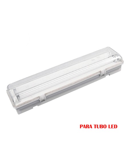 Pantalla fluorescente estanca para tubo de led 2 x 18 w (eq. 36 w) 220 v ip65 126 cm