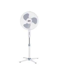 Ventilador de pie, blanco, potencia 45 w, db 60, aspas ø40 cm, altura regulable 105-125 cm