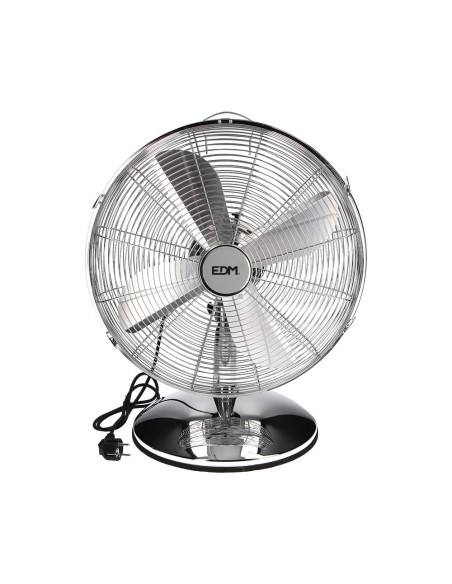 Ventilador de sobremesa. color cromado. potencia: 60w 61,7 db aspas: ø40 cm