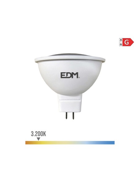 Bombilla dicroica led mr16 5 w 12 v 450 lm 3200 k luz cálida ø5 x 5 cm