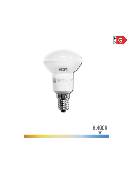Bombilla reflectora led r50 e14 5 w 400 lm 6400 k luz fria ø5,0 x 8,6 cm