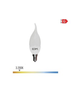 Bombilla vela led e14 5 w 400 lm 3200 k luz calida ø3,5 x 12 cm