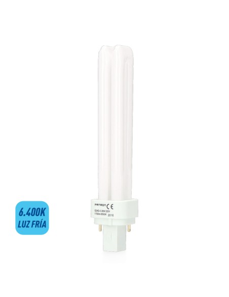 Bombilla bajo consumo g24d-3 2-pins 26 w 1750 lm 6400 k luz fria 169 mm