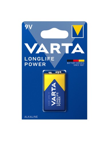 Pila alkalina longlife power 6lr61- 9 v (blister 1 unid.) 26,5 x 17,5 x 48,5 mm