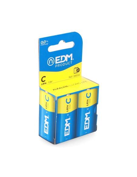 Pila alkalina power life d - lr20 1,5v (blister 2 uds) ø34,2 x 61,5 mm