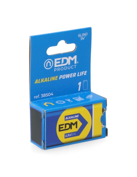 Pila alkalina long life 6lr61 - 9 v (blister 1 unid.) 26,5 x 17,5 x 48,5 mm