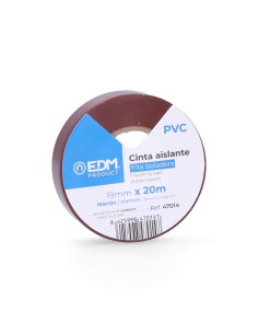 Cinta aislante calidad "supra" marron 19 mm x 20 m
