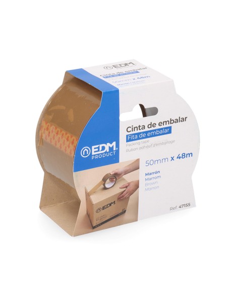 Cinta de embalar marrón 48 micras 50 mm x 48 m